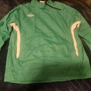 Umbro Green And White Windbreaker Mens Size L